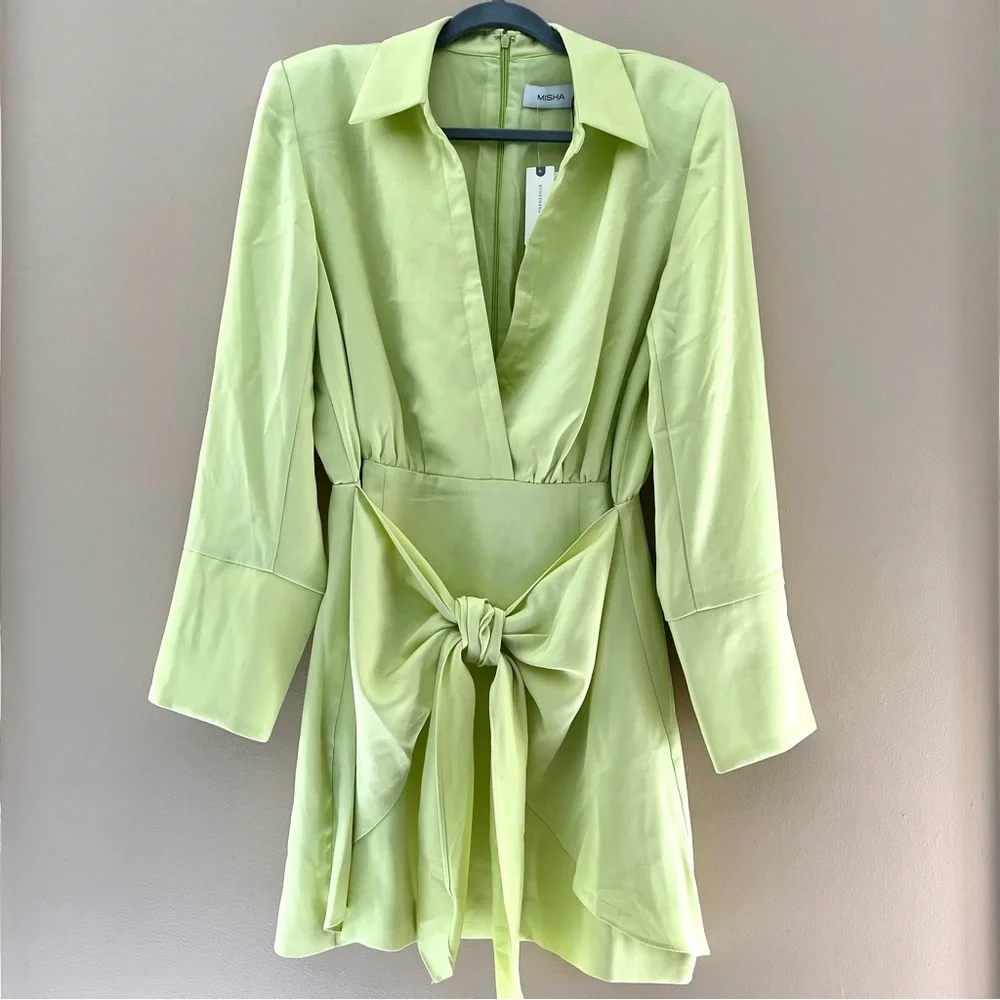 NWT Anthropologie MISHA Tie-Front Mini Blazer Dress - Picture 9 of 16
